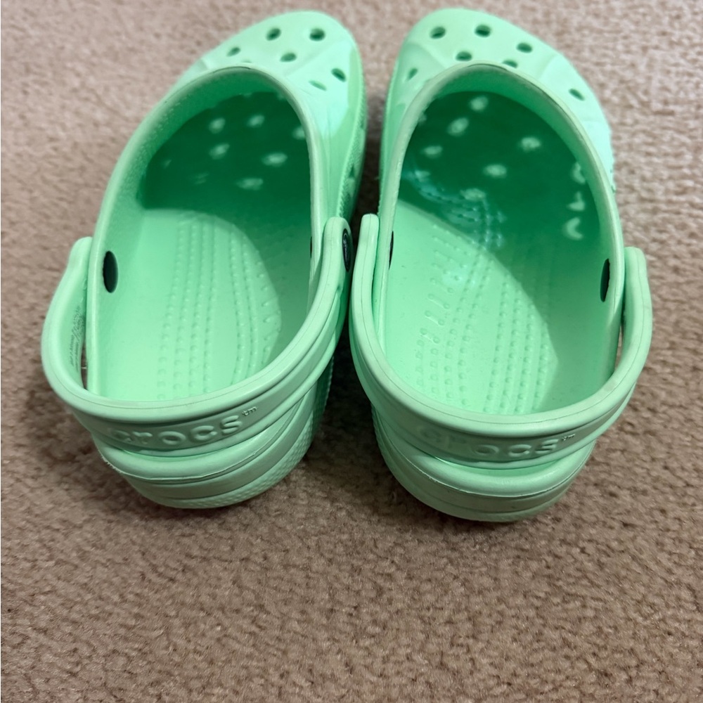 CROCS Mint Green Slip-On Clogs with Heel Strap - Picture 3 of 4